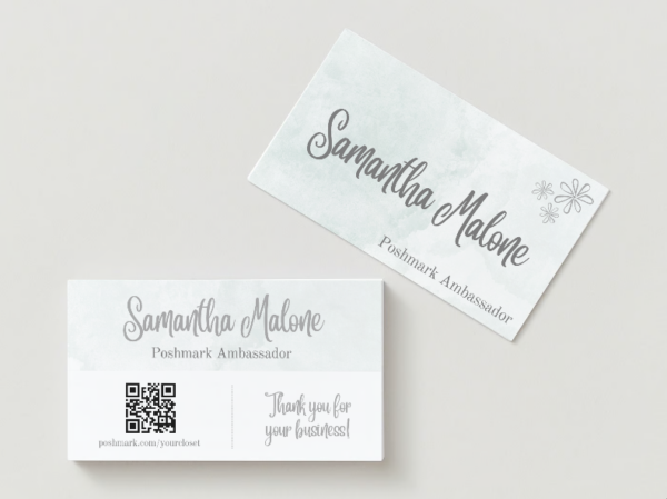 Fashion Clothing Poshmark Business Card Canva Template