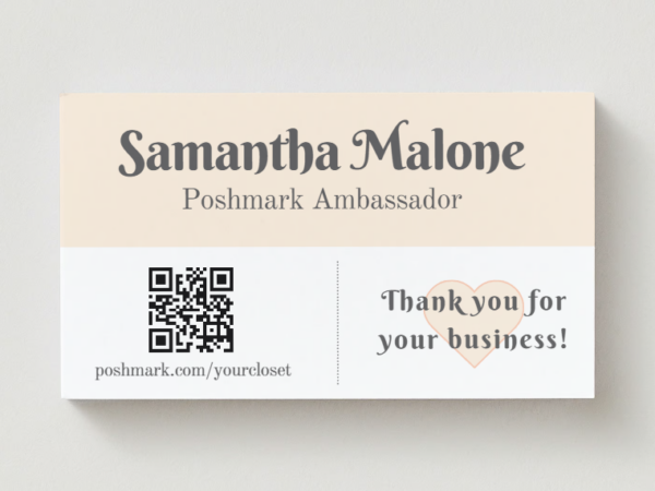 Mushroom Heart Poshmark Business Card Canva Template - Image 5