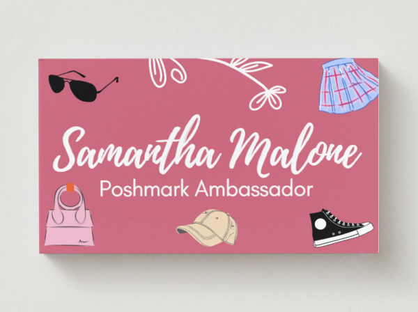 Pink Girly Fun Chic Business Card Editable Canva Template - Image 2