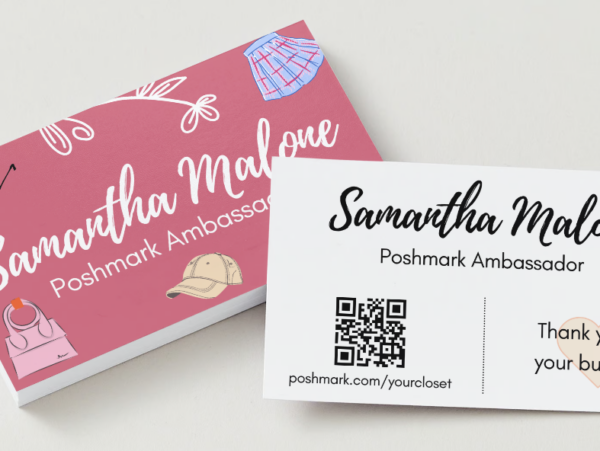 Pink Girly Fun Chic Business Card Editable Canva Template - Image 4